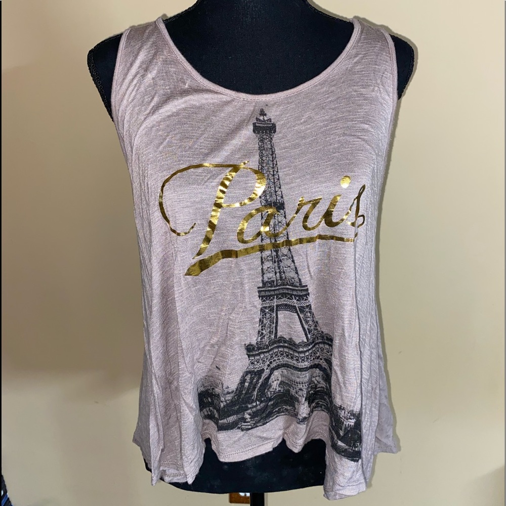 Flowy tank top. Lace back. L
